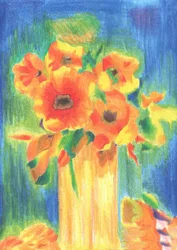 Bloemkunsttekening Schets 23