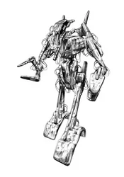 Futuristische robottekening