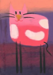 Blije roze kat