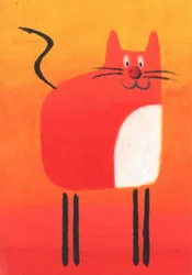 De vrolijke rode kat