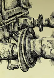 Details industriële machine