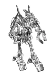 Industriële scifi-robot