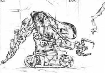 Industriële scifi-robot