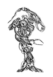 Ingewikkelde mechanische robot