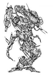 Gedetailleerde scifi-mech