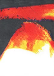Gloeiende gesmolten lava