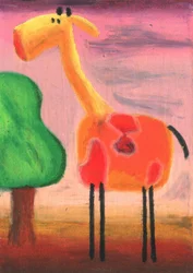 Speelse gevlekte giraffe