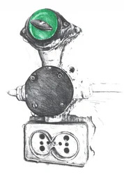 Steampunk-achtig buitenaards apparaat