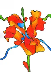 Levendige abstracte bloem