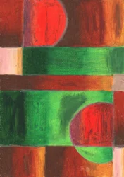Levendige geometrische abstracte kunst