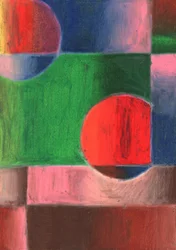 Levendige geometrische abstracte kunst