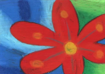 Levendige rode bloem