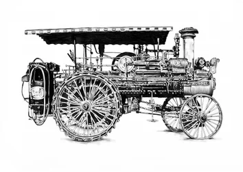 Vintage stoomtractor