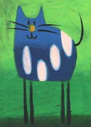 De eigenzinnige blauwe kat