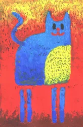 De eigenzinnige blauwe kat