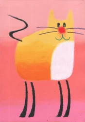 Grappige oranje kat