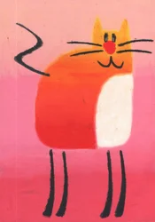 Grappige oranje kat