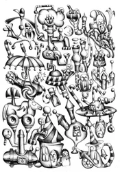 Grappige, surrealistische wezens