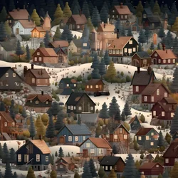 Afbeelding van huizen in cartoonstijl