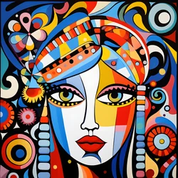 magische kleurrijke winterkoningin