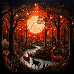 Mensen Onderhandelen met een Magische Hert-God Maan 1