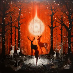 Mensen Onderhandelen met een Magische Hert-God Maan 4