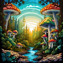 Paddenstoel en Bos 2