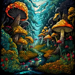 Paddenstoel en Bos 3