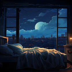 Scène van een groot raam in een slaapkamer op de benedenverdieping 1