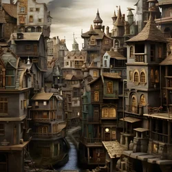 een stad van liggende huizen 2