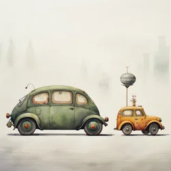 een grote en een kleine auto 4