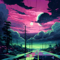 surrealistisch abstract landschap