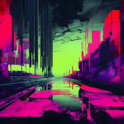 surrealistisch abstract landschap