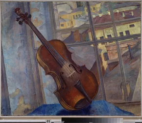 Viool. Schilderij van Kuzma Sergeyevich Petrov Vodkin (1878-1939)