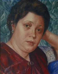 Portret van de operazangeres Vera Petrova-Zvantseva