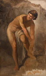 Jonge Italiaanse man in rotslandschap