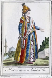 Mohammedaan in zomerkleding - in "Encyclopédie des voyages" door J. Grasset St Sauveur, ed. Deroy, Parijs