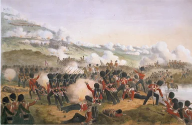 De grote aanval van de Guards op de hoogten van de Alma tijdens de Krimoorlog, 1854