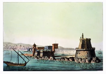 De haven en pier van Algiers, plaat 69 uit 