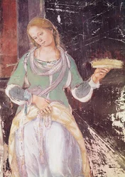Dienaar met een mand (detail)