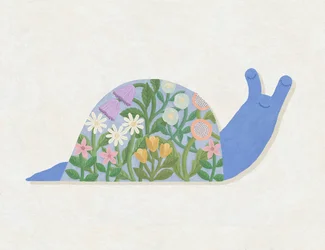 Lentebloemen Slak