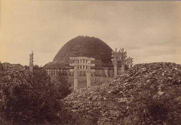 Algemeen beeld van Sanchi Tope, district Bhopal