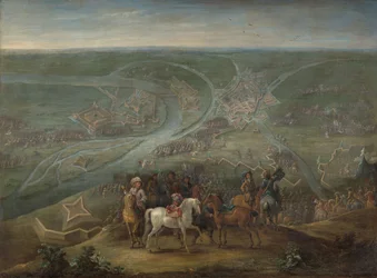 Franse bevelhebbers bij het beleg van Rheinberg, ca.1675 (olieverf op doek)