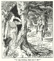 O wijze godin, wat moet ik doen! (litho)