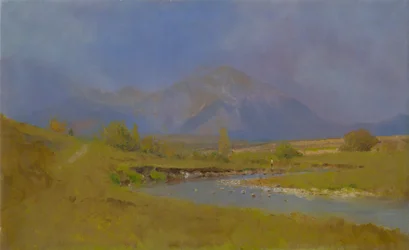 Podtatranská landschap na lenteregen