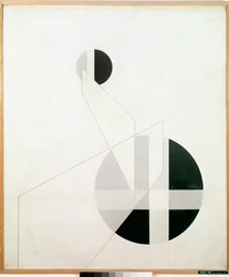 Compositie A XX Schilderij door Laszlo Moholy-Nagy
