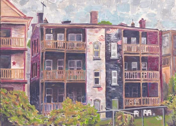 Mission Hill, c.2017 (acryl op aquarelpapier)