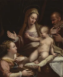 De Heilige Familie met Sint-Catharina van Alexandrië