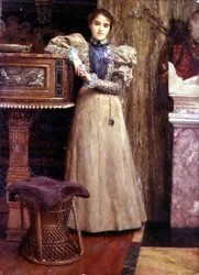 Portret van Clothilde Enid, dochter van Edward Onslow Ford