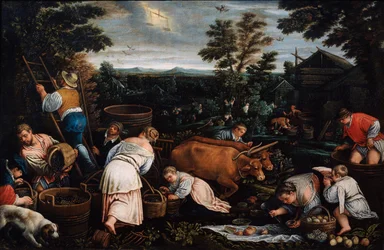 September uit de serie De Seizoenen, late 16e of vroege 17e eeuw
